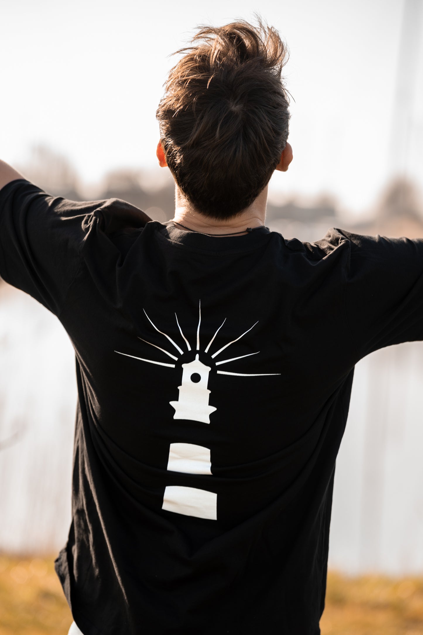 Leuchtturm T-Shirt schwarz